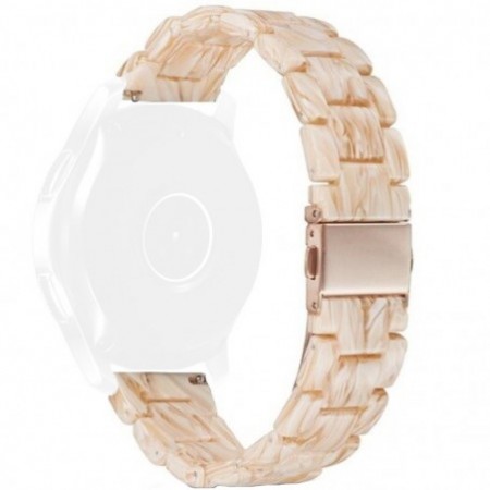 Polimer szíj, kompatibilis Samsung Galaxy Watch 6|Watch 5|Watch 4|Huawei Watch GT4|GT3|GT3 Pro|GT2 42mm órákkal, Cappuccino
