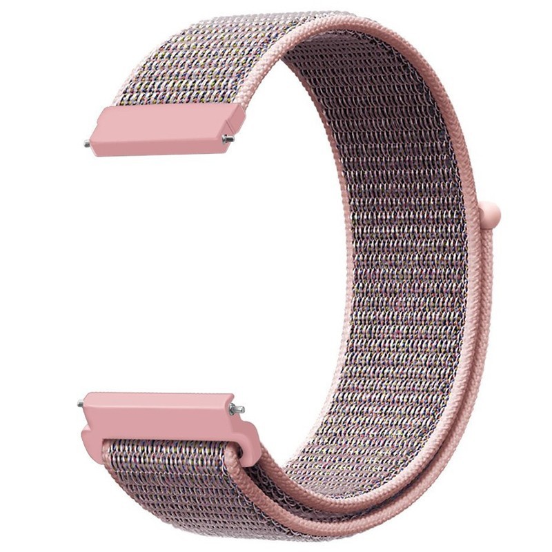 Textil szíj, kompatibilis Samsung Galaxy Watch6|Watch 5|Watch 4|Huawei Watch GT4|GT3|GT3 Pro|GT2 42mm órákkal, Világos Rózsaszín