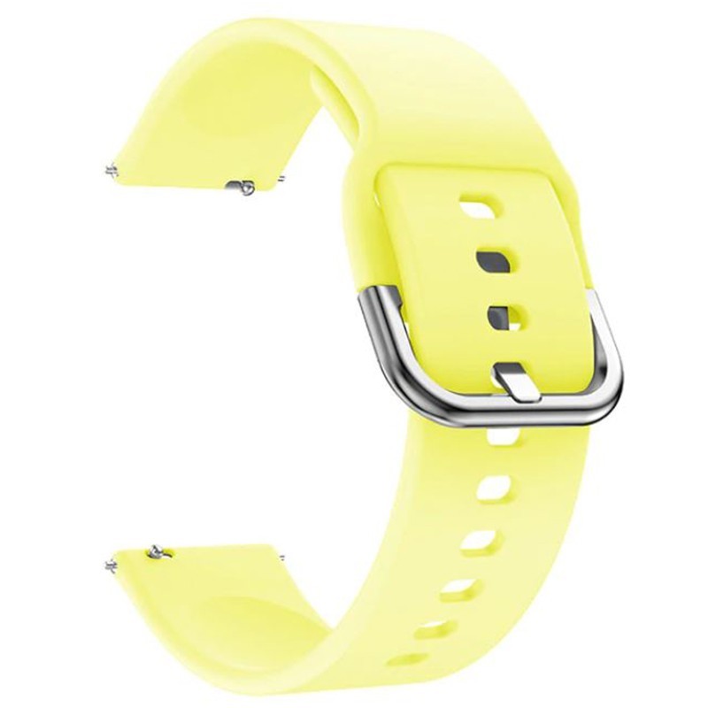 Szilikon szíj, kompatibilis Samsung Galaxy Watch 6|Watch 5|Watch 4|Huawei Watch GT4|GT3|GT3 Pro|GT2 42mm órákkal, Citromsárga
