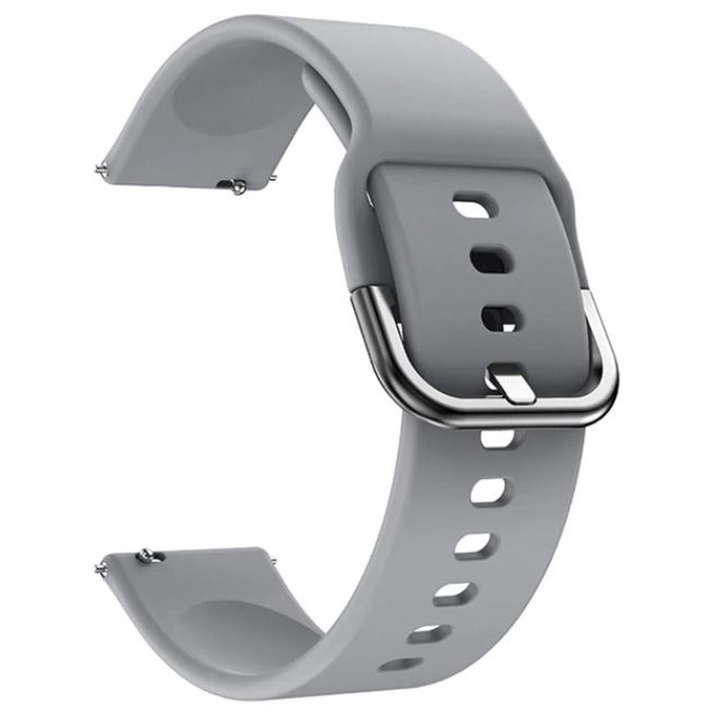 Szilikon szíj, kompatibilis Samsung Galaxy Watch 6|Watch 5|Watch 4|Huawei Watch GT4|GT3|GT3 Pro|GT2 42mm órákkal, Cápaszürke