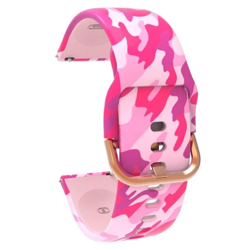 Szilikon szíj, kompatibilis Samsung Galaxy Watch 6|Watch 5|Watch 4|Huawei Watch GT4|GT3 Pro|GT2 42mm órákkal, Rózsaszín Cukorka