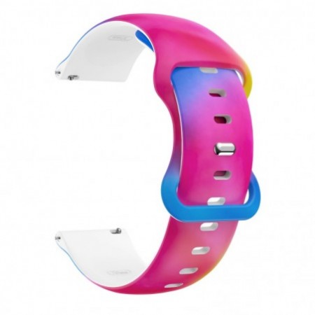 Szilikon szíj, kompatibilis Galaxy Watch 6|Watch 5|Watch 4|Huawei Watch GT4|GT3|GT3 Pro|GT2 42mm órákkal, Gyorskioldó, Álomfehér
