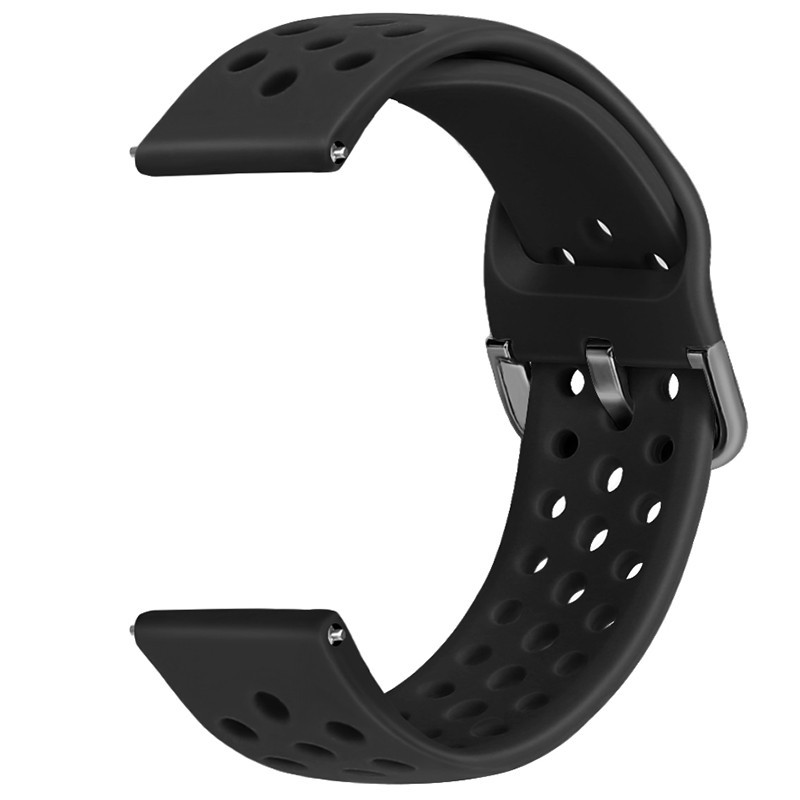 Szilikon szíj, kompatibilis Huawei Watch GT4|GT3|GT3|GT2 46mm|GT 2e|Galaxy Watch 3 45mm, Fekete