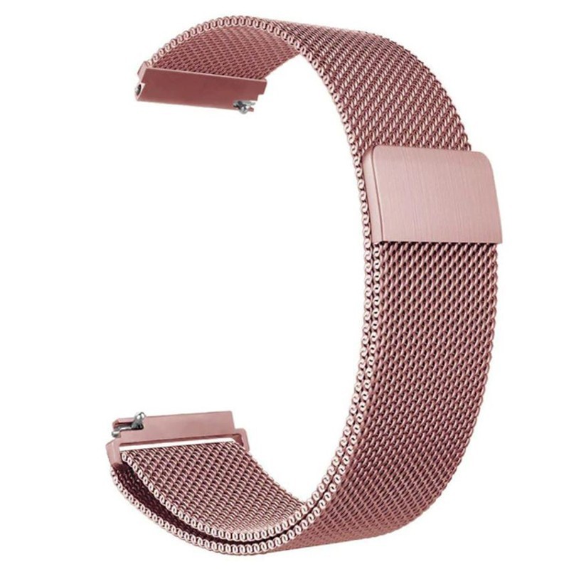 Fém szíj, kompatibilis Huawei Watch GT4|GT3|GT3|GT2 46mm|GT 2e|Galaxy Watch 3 45mm Milanese Loop, Rózsaszín